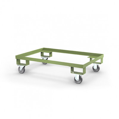 Carrello porta contenitori mm 820x620x260h. Verde