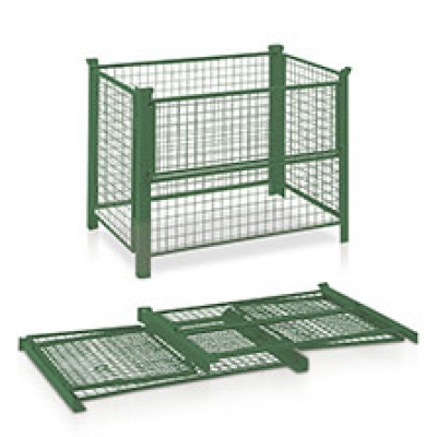 Folding mesh container mm. 1215Lx815Dx800H+100H.