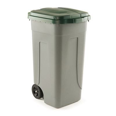 0712V Grey bin green lid mm. 490Lx540Dx850H.