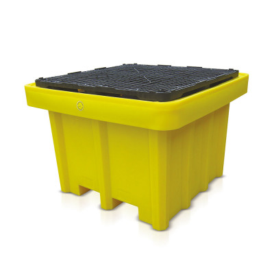 Polyethylene tank for 1 cistern mm. 1350Lx1350Dx970H. Yellow.