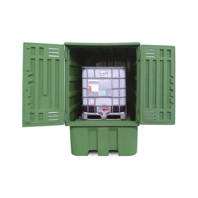 Box in polietilene per cisternetta, con vasca. Verde