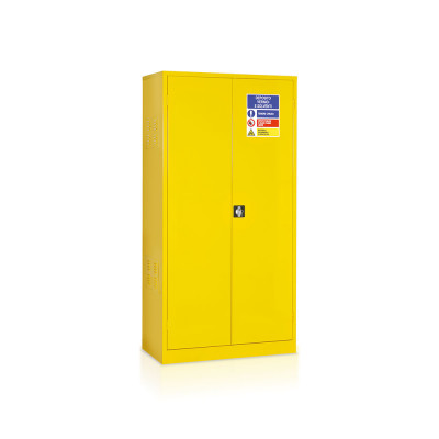 Cabinet for paints and solvents, 4 shelves mm. 1000Lx500Dx2000H. Yellow.