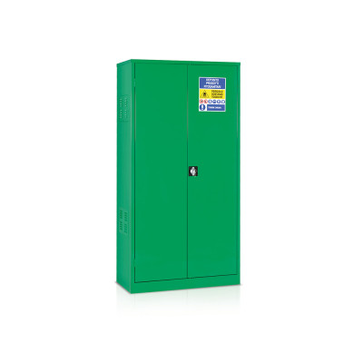 Cabinet for pesticides 4 shelves mm. 1000Lx500Dx2000H. Dark green.