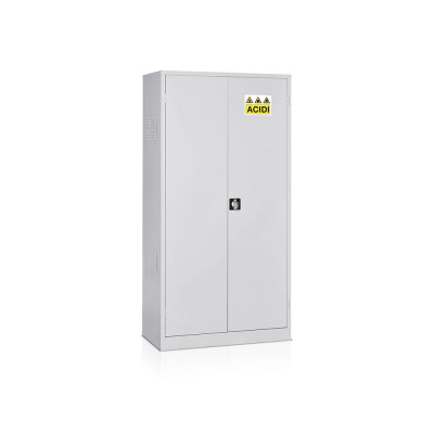 Cabinet for chemical products 4 shelves mm. 1000Lx500Dx2000H. Grey.