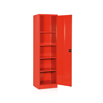 Cabinet for PPE 4 shelves mm. 530Lx500Dx2000H. Red.