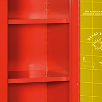Cabinet shelf mm. 995Lx475Dx30H. Red.