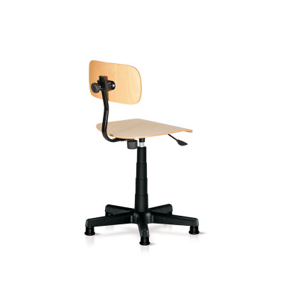 Stool with beech backrest 370/500H.