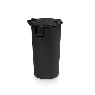Bin with lid diameter mm. 365/445Lx880H. Black.