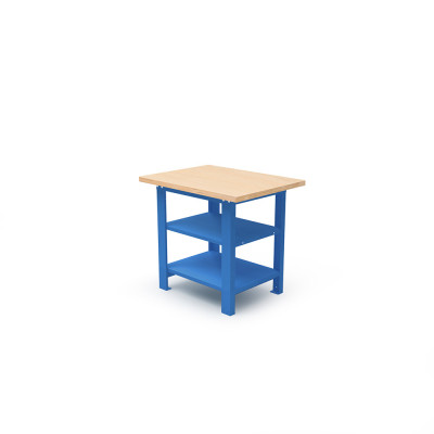 Bench with wooden top mm. 1024Lx750Dx880H. Blue.