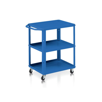 Trolley 3 trays mm. 710Lx450Dx780H. Blue.