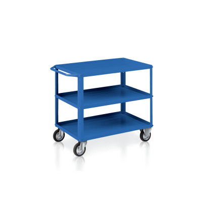 Trolley 3 trays mm. 1040Lx600Dx865H. Blue.