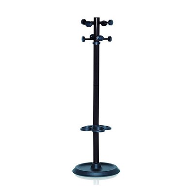 Coat stand 8 points. Column in black painted steel pipe.