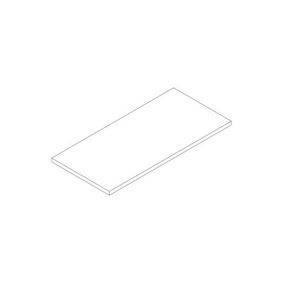 Additional adjustable shelf in white melamine. Sizes: mm 963Lx408Dx25H.