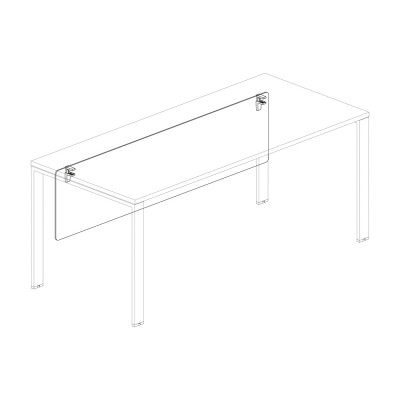 Modesty panel for desk with U legs of mm 1600L. Sizes: mm 1440Lx18Dx410H.