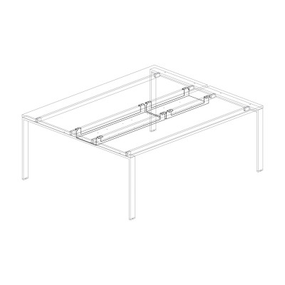 Kit double cable trays. Sizes: 1400Lx300Dx100H mm.