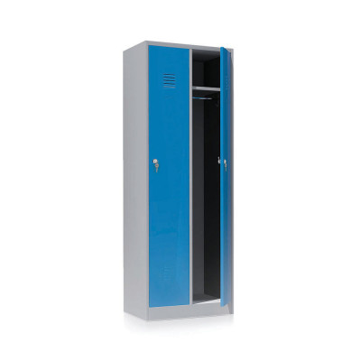 Locker 2 compartments mm. 610Lx500Dx1800H. Grey/blue.