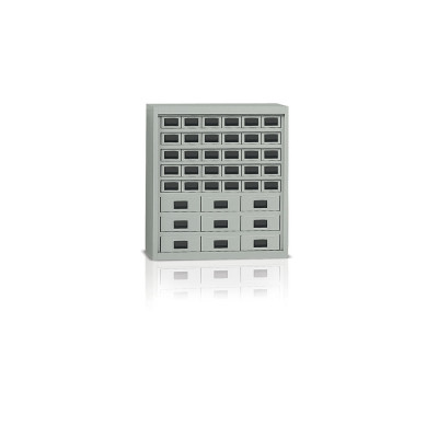 Cabinet with 39 drawers mm. 900Lx355Dx1000H. Grey.
