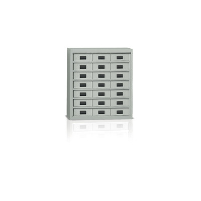 Cabinet with 21 drawers mm. 900Lx355Dx1000H. Grey.