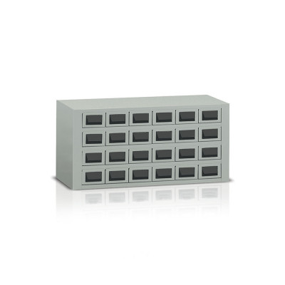 Drawer unit with 24 drawers sheet metal mm. 900Lx325Dx430H. Grey.