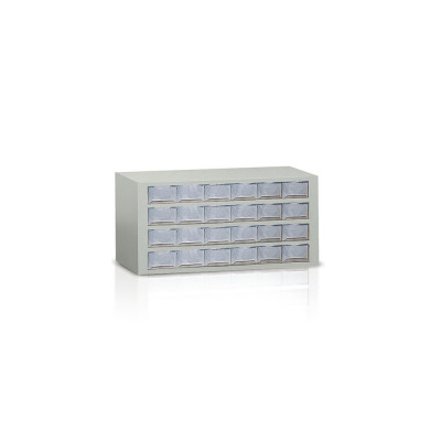 Drawer unit with 24 drawers mm. 900Lx325Dx430H. Grey.