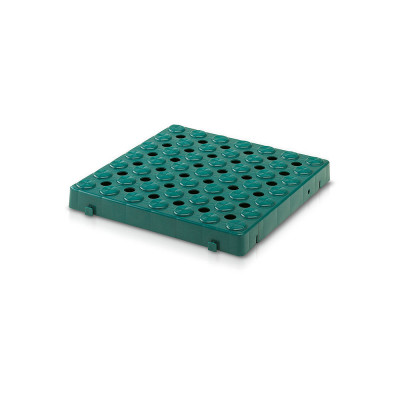 Anti-slip open anti-vibration platform mm. 500Lx500Dx50H. Green.
