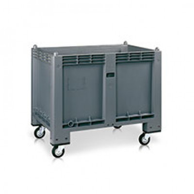 Polypropylene container with wheels mm. 1200Lx800Dx1000H. Anthracite.