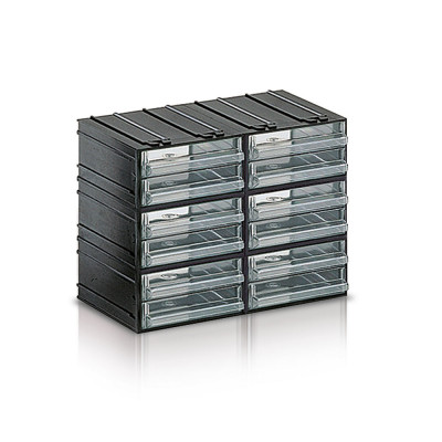 Drawer unit with 12 drawers clear mm. 225Lx133Dx169H.
