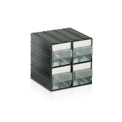 Drawer unit with 4 drawers clear mm. 225Lx225Dx225H.