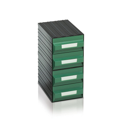 Drawer unit with 4 drawers green mm. 225Lx323Dx450H.