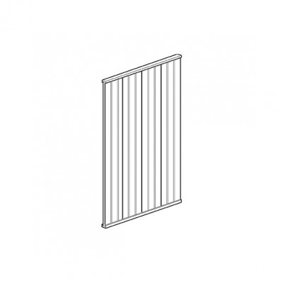 Smooth rear panelling mini-maxi series galvanised. Sizes: mm 1972Hx900L.