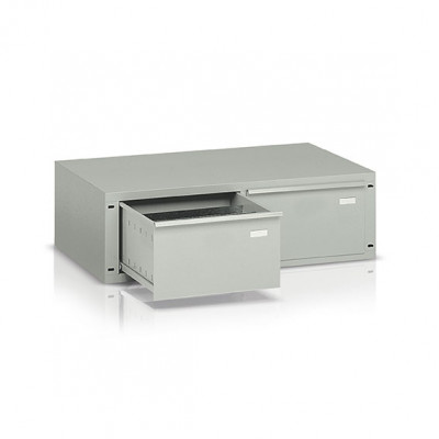 Drawer unit with 2 drawers mm. 1000Lx500Dx300H. Grey.