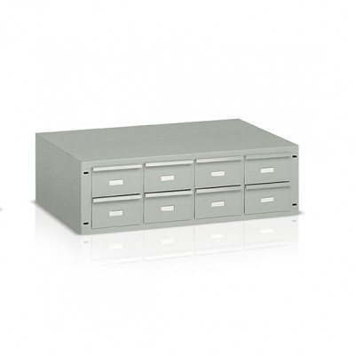 Drawer unit with 8 drawers mm. 1000Lx500Dx300H. Grey.