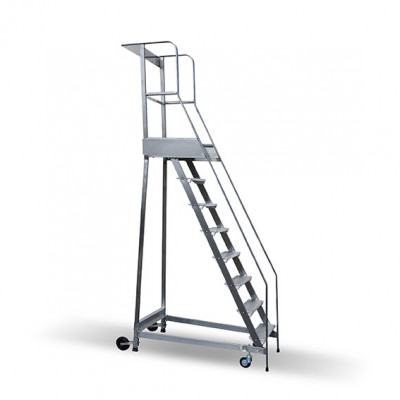 Platform ladder stainless steel 8 steps.