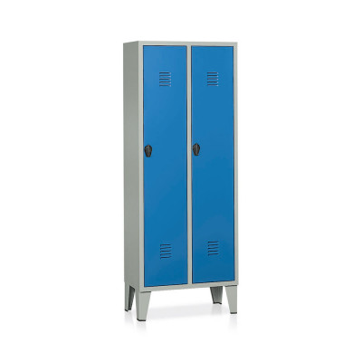 Locker 2 compartments mm. 690Lx330Dx1800H. Grey/blue.