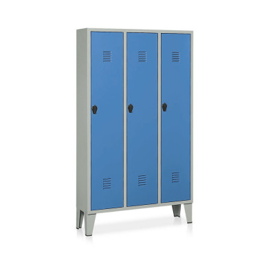 Locker 3 compartments mm. 1020Lx330Dx1800H. Grey/blue.